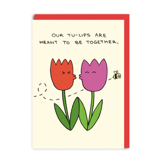 Two Lips Tulips Card
