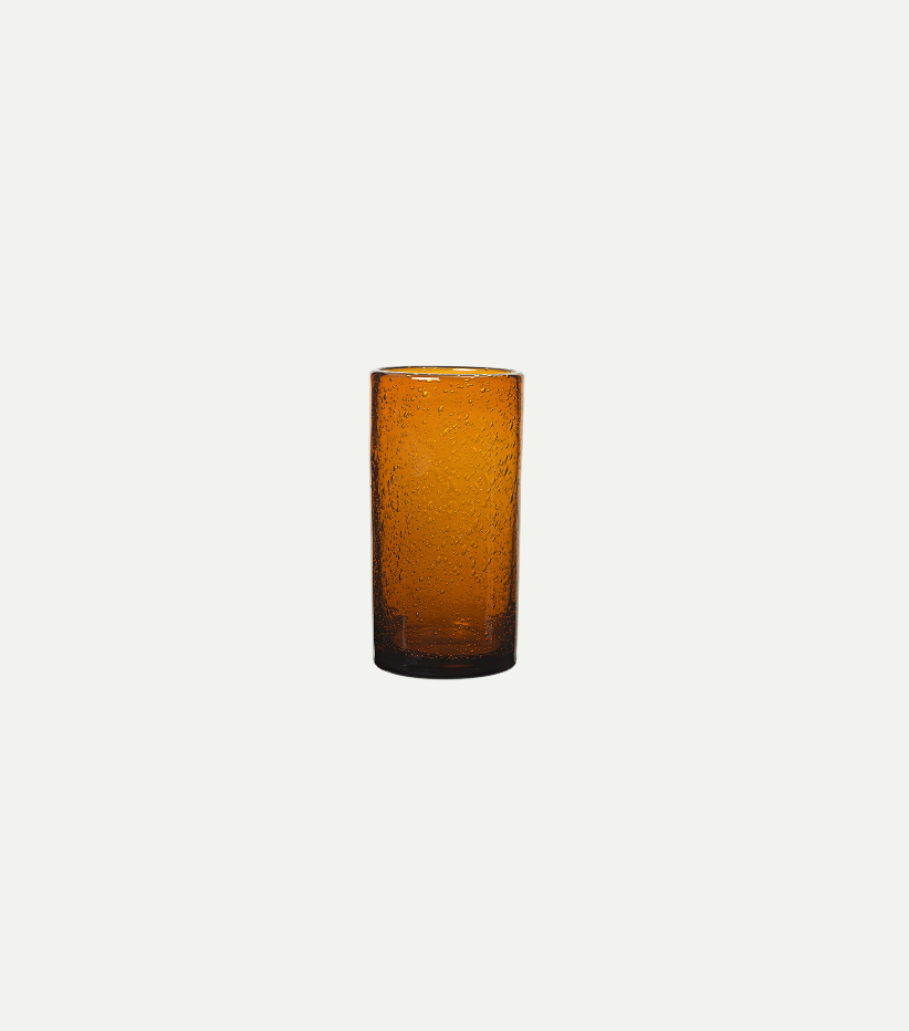 Tall Amber Oli Water Glass