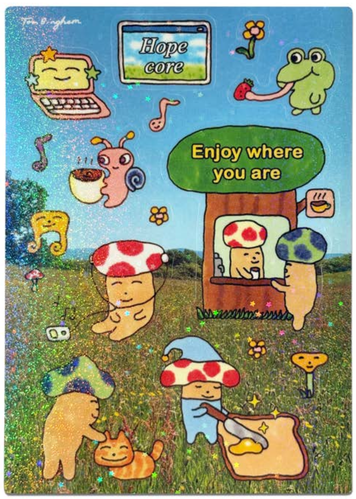 "Enjoy" A6 Stickers Sheet
