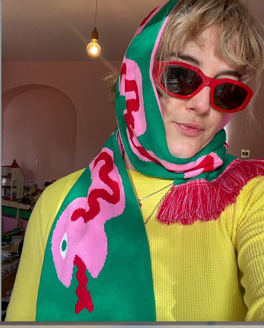 Snake / Rose Scarf