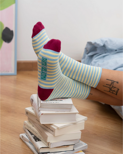 Striped Socks: Butter Toast