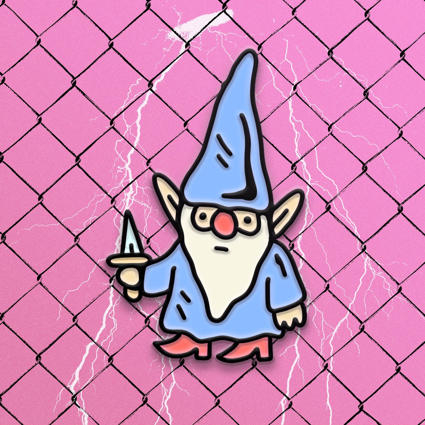 Stabby Gnome Enamel Pin