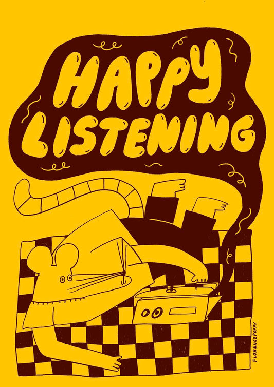 Happy Listening A4 Print