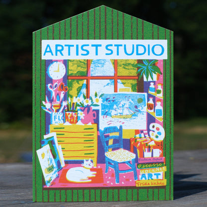 Artist Studio Die Cut Card