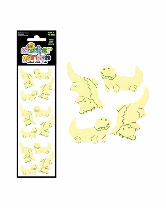 Glow in the Dark Crocodile Sticker Sheet