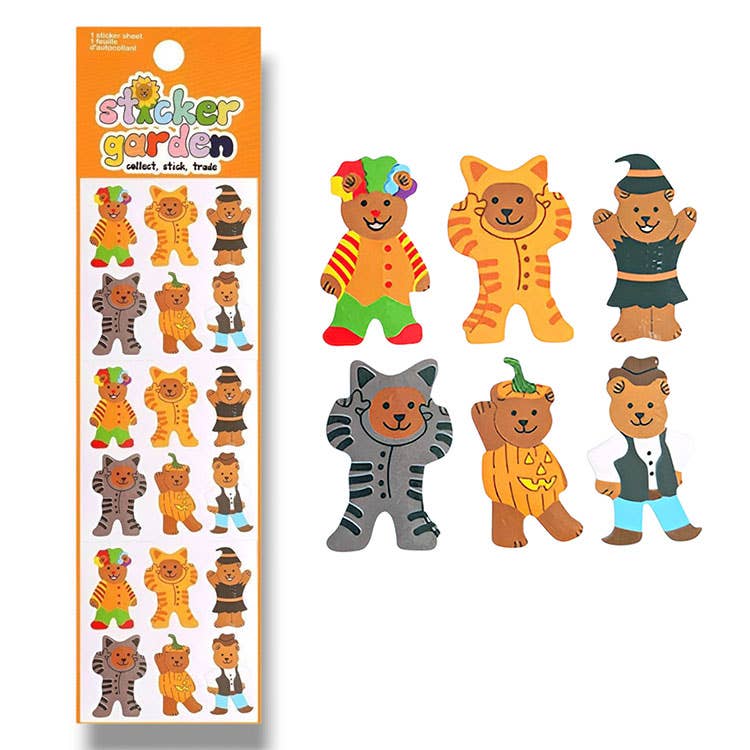 Trick or Bear Halloween Sticker Sheet