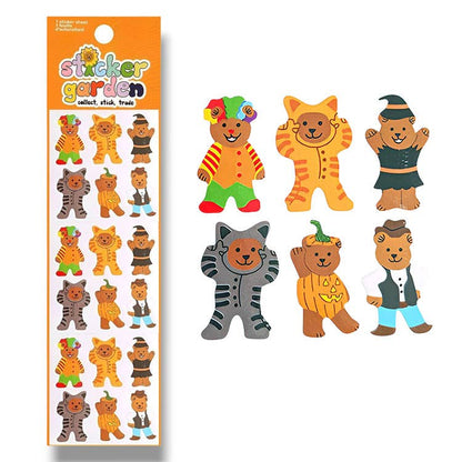 Trick or Bear Halloween Sticker Sheet