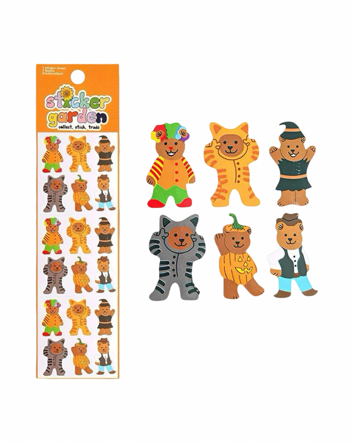 Trick or Bear Halloween Sticker Sheet