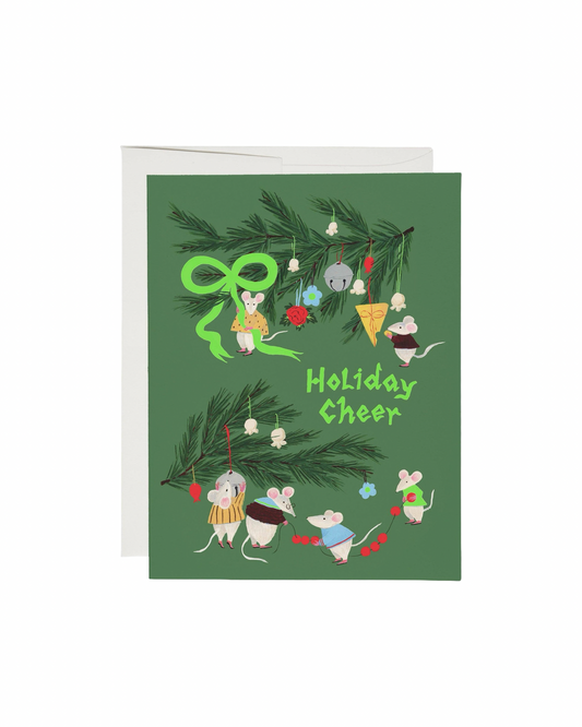 Cheerful Mice Christmas Card
