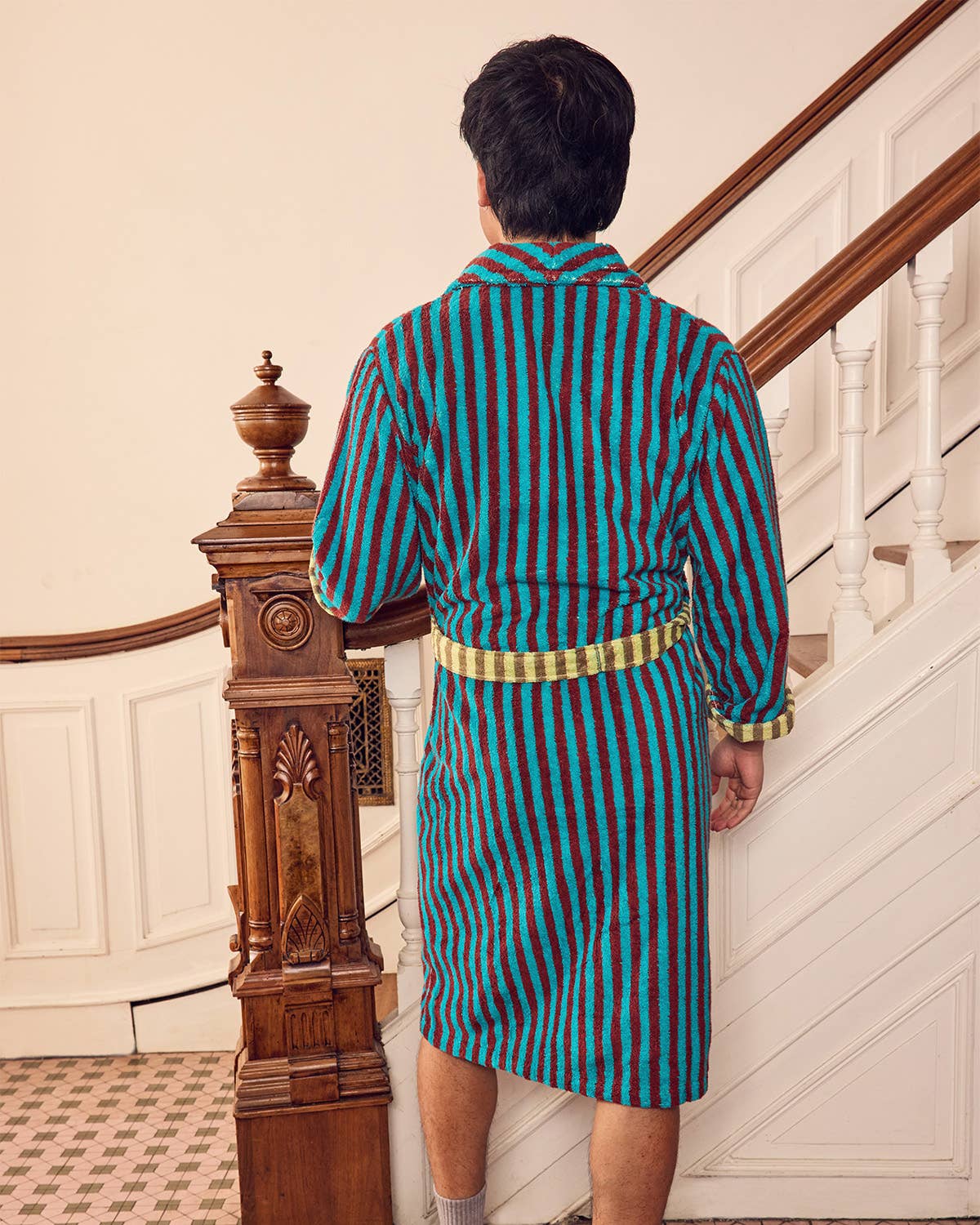Dragonfly Stripe Bathrobe