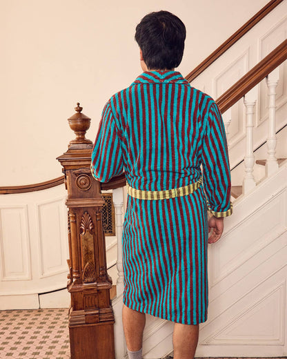 Dragonfly Stripe Bathrobe