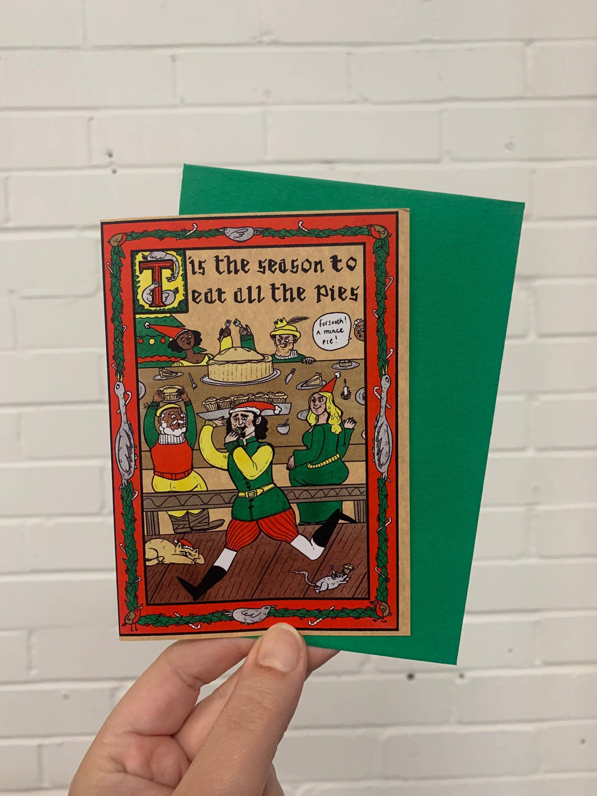Season To Eat Pies Christmas Card