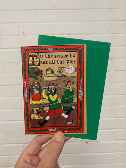 Season To Eat Pies Christmas Card