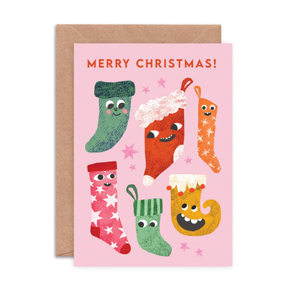 Christmas Funny Faces - Box of 8 Assorted Cards