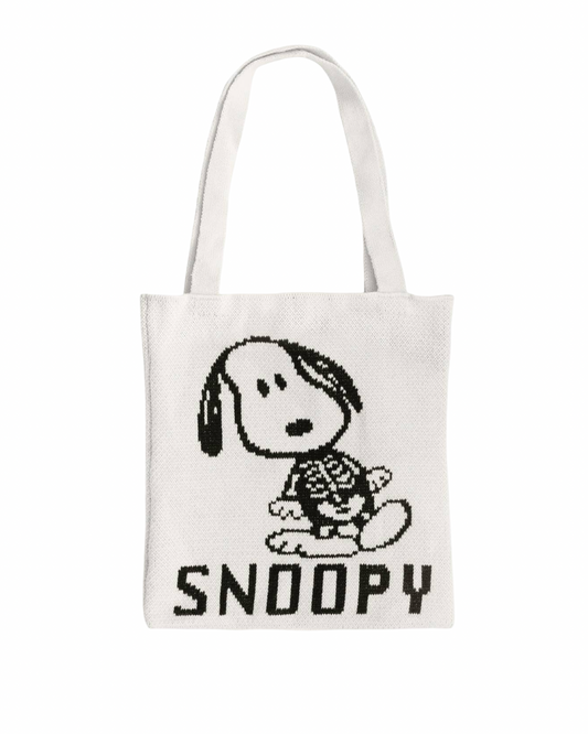 Snoopy Skeleton Knit Tote