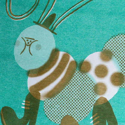 Caterpillar A3 Risograph Print