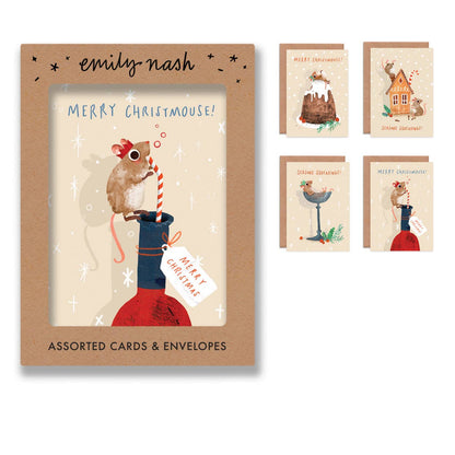 Christmas Mice - Box of 8 Assorted Cards