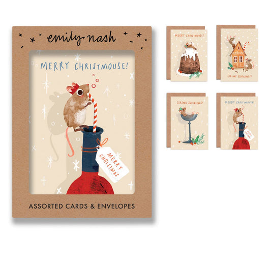 Christmas Mice - Box of 8 Assorted Cards