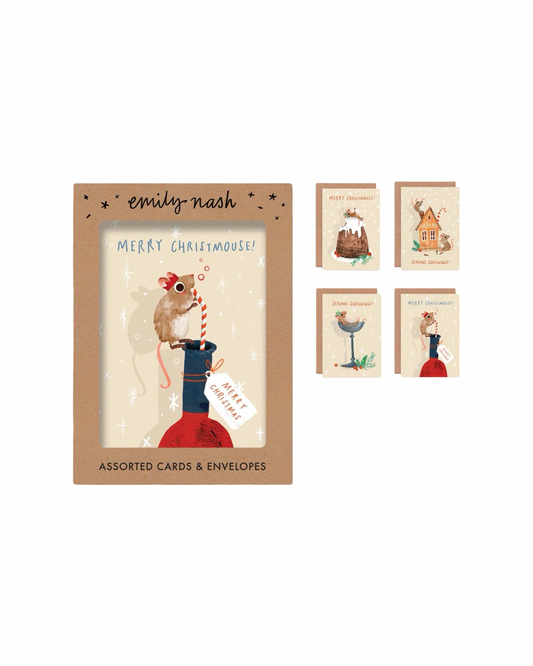 Christmas Mice - Box of 8 Assorted Cards