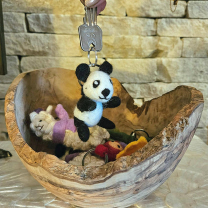 Panda Felt Keyring