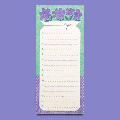 Vase of Flowers - Risograph Notepad