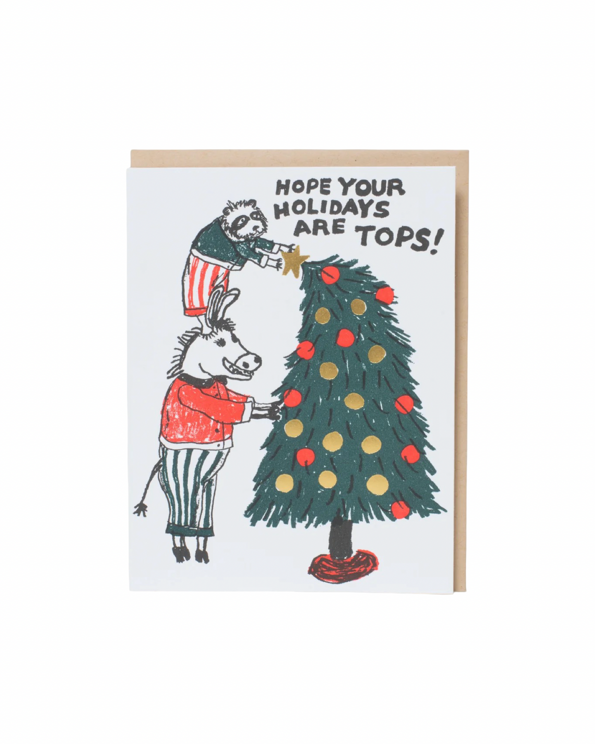Tops Holiday Tree Christmas Card