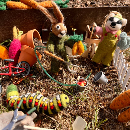 Gus the Gardening Badger Felt Decoration
