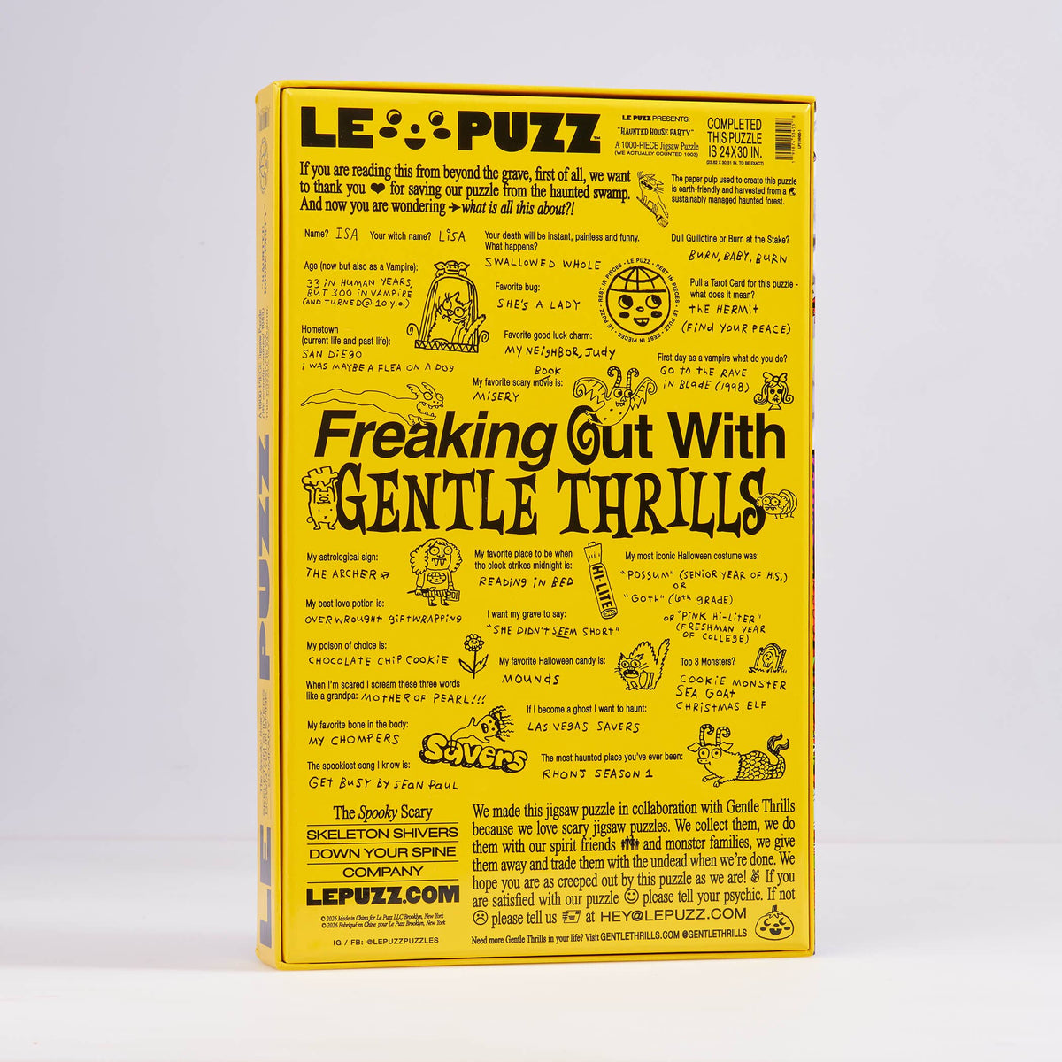 Le Puzz Haunted House Party Jigsaw & Zine **coming soon