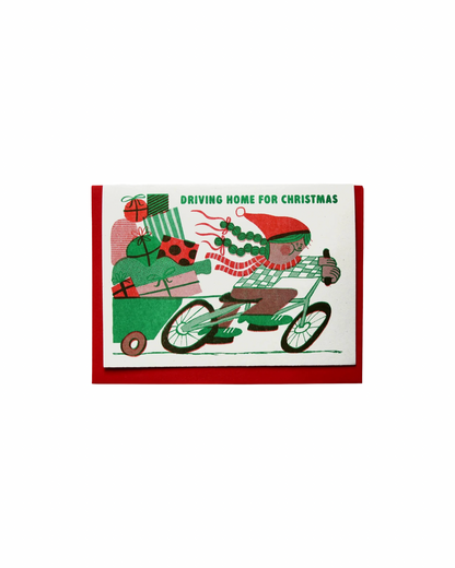 Driving Home for Christmas Riso Card