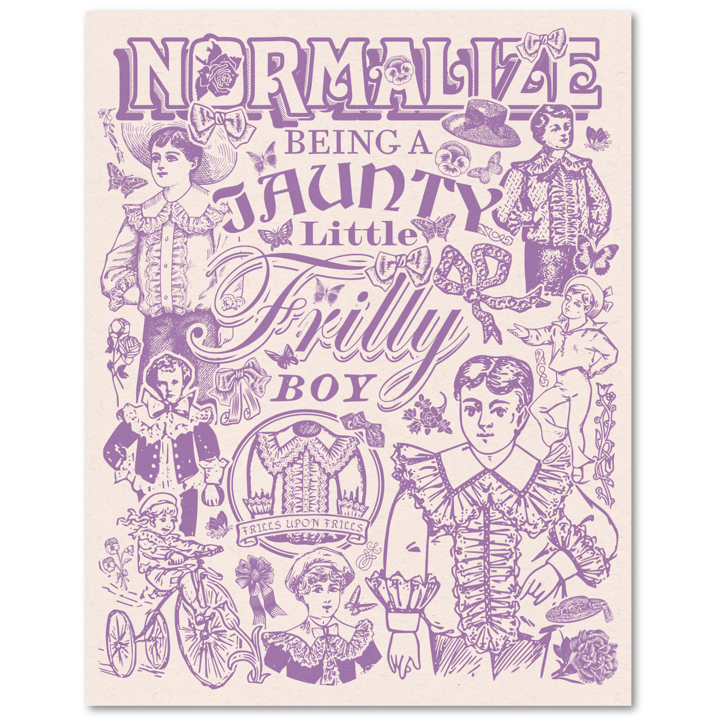 Frilly Boy Risograph Print