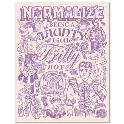 Frilly Boy Risograph Print