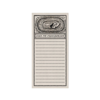 Notepad – Sins I'm Considering