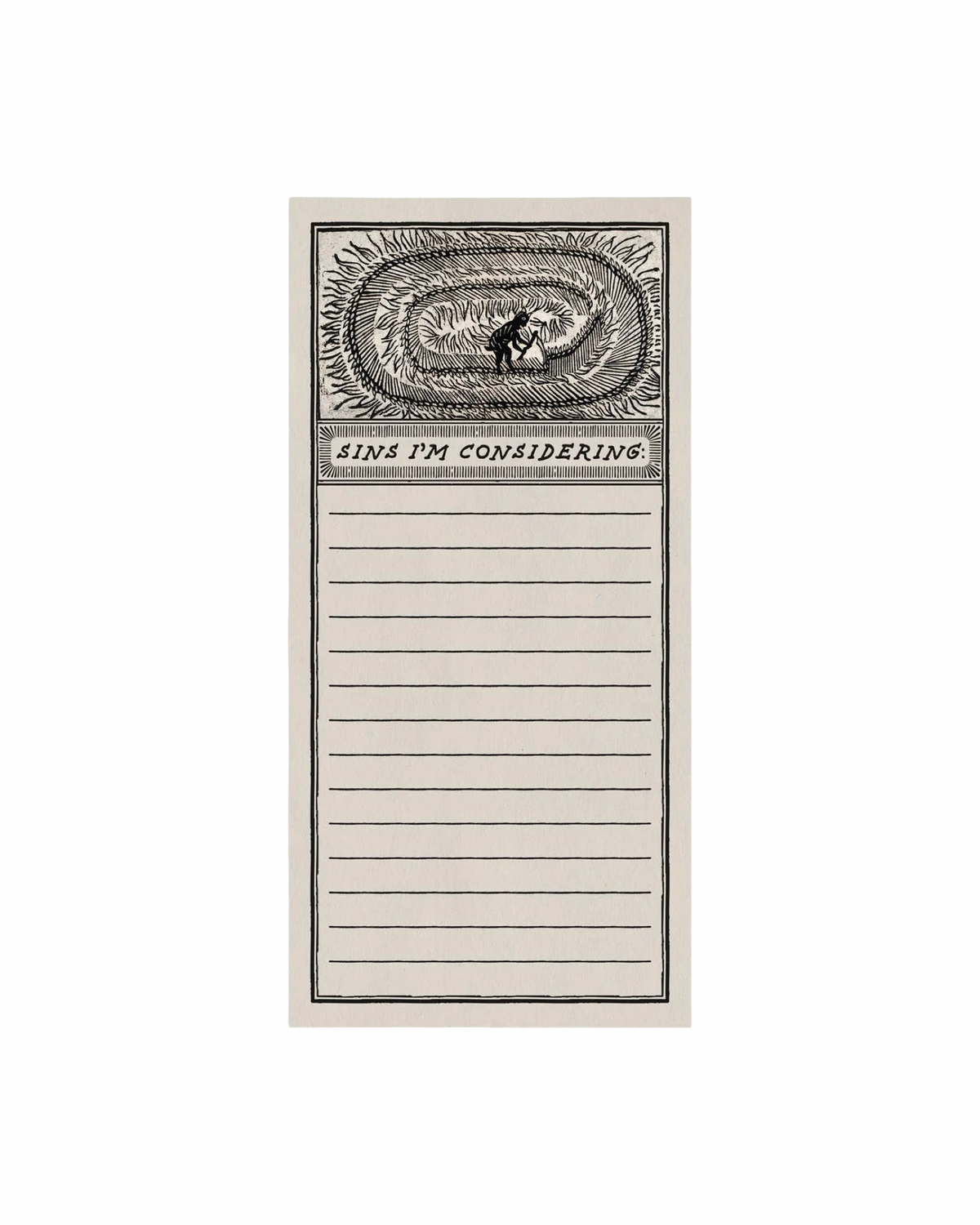 Sins I'm Considering Notepad