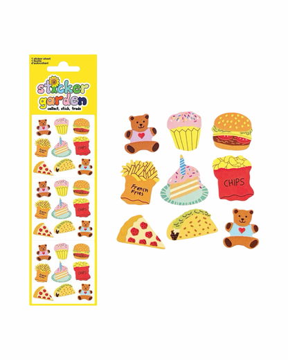 Glossy Teddy Bear Picnic Sticker Sheet
