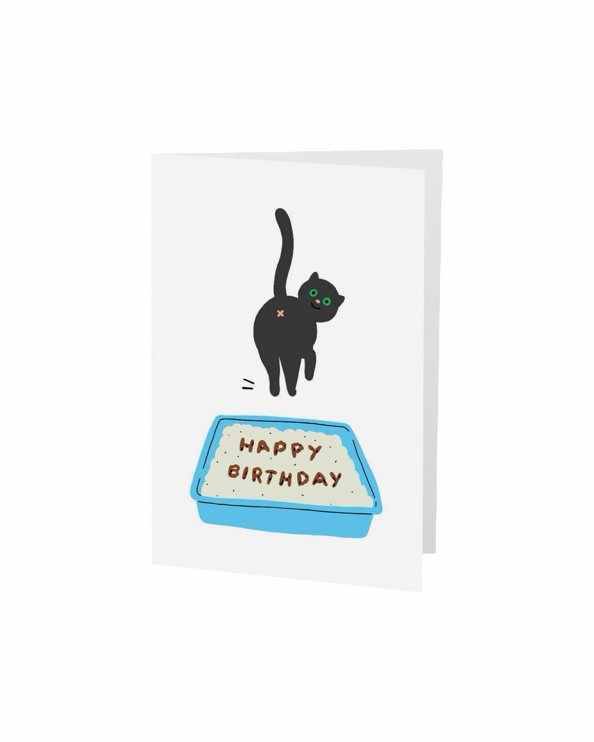 Birthday Cat Poop Greetings Card
