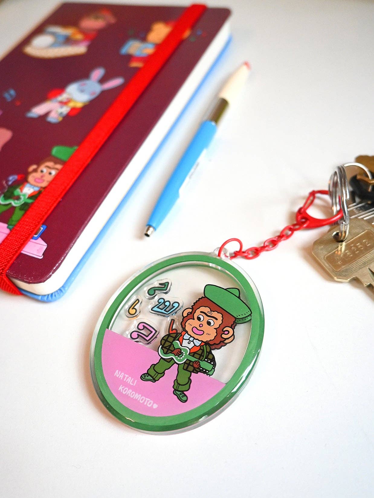 "Rock & Roll Monkey" Shaker Keychain