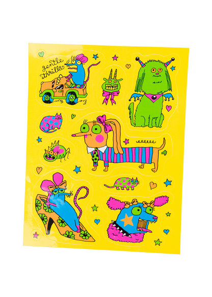 Gentle Thrills Freaky Friends Sticker Sheet
