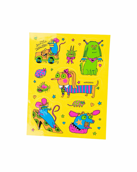 Gentle Thrills Freaky Friends Sticker Sheet