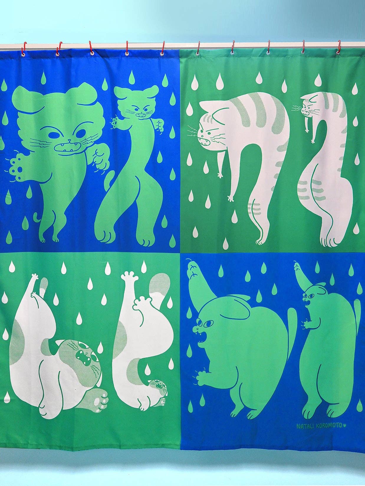 "DRY CATS" Shower curtain