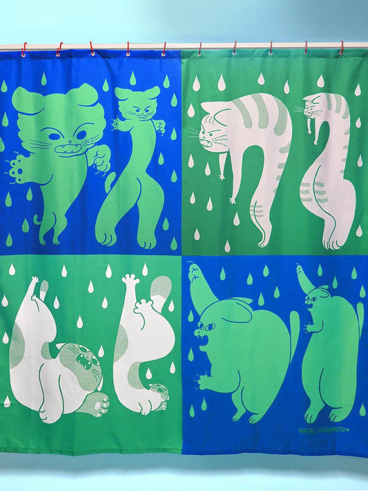 "DRY CATS" Shower curtain