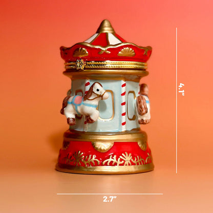 Carousel Hand Painted Trinket Box