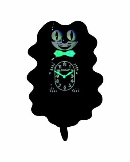 Classic Black Glow-In-The-Dark Kit-Cat Klock