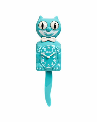Vibrant Blue Turquoise Kit-Cat Klock