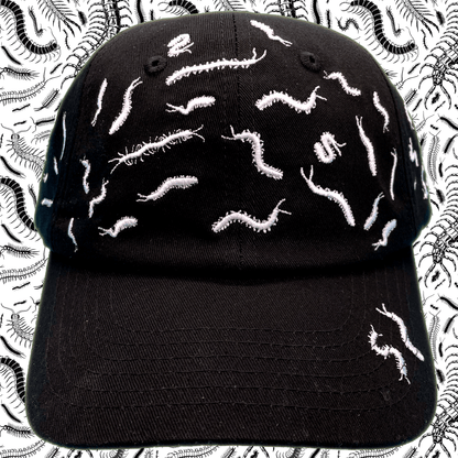 67 Centipedes Dad Hat-  Black/White