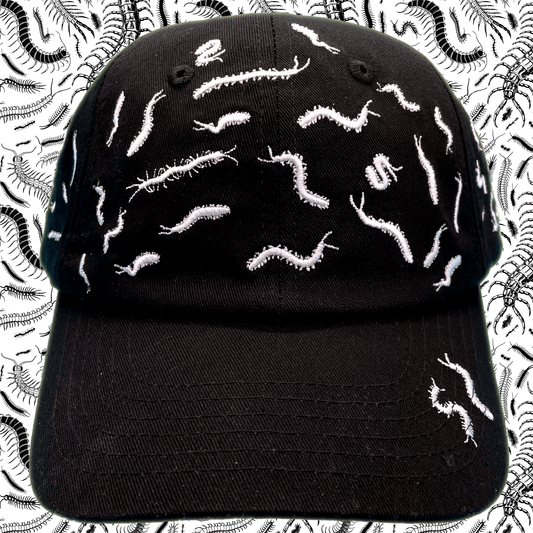 67 Centipedes Dad Hat-  Black/White