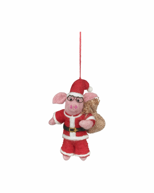 Ho Ho Hog Felt Decoration