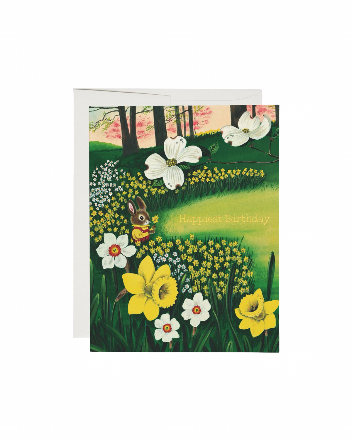 Richard Scarry Bunny and Daffodils Card