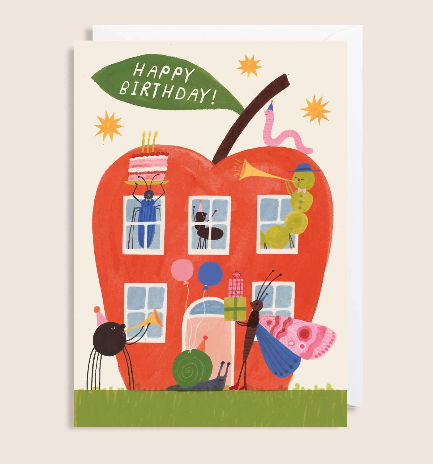 Apple Party Birthday Card