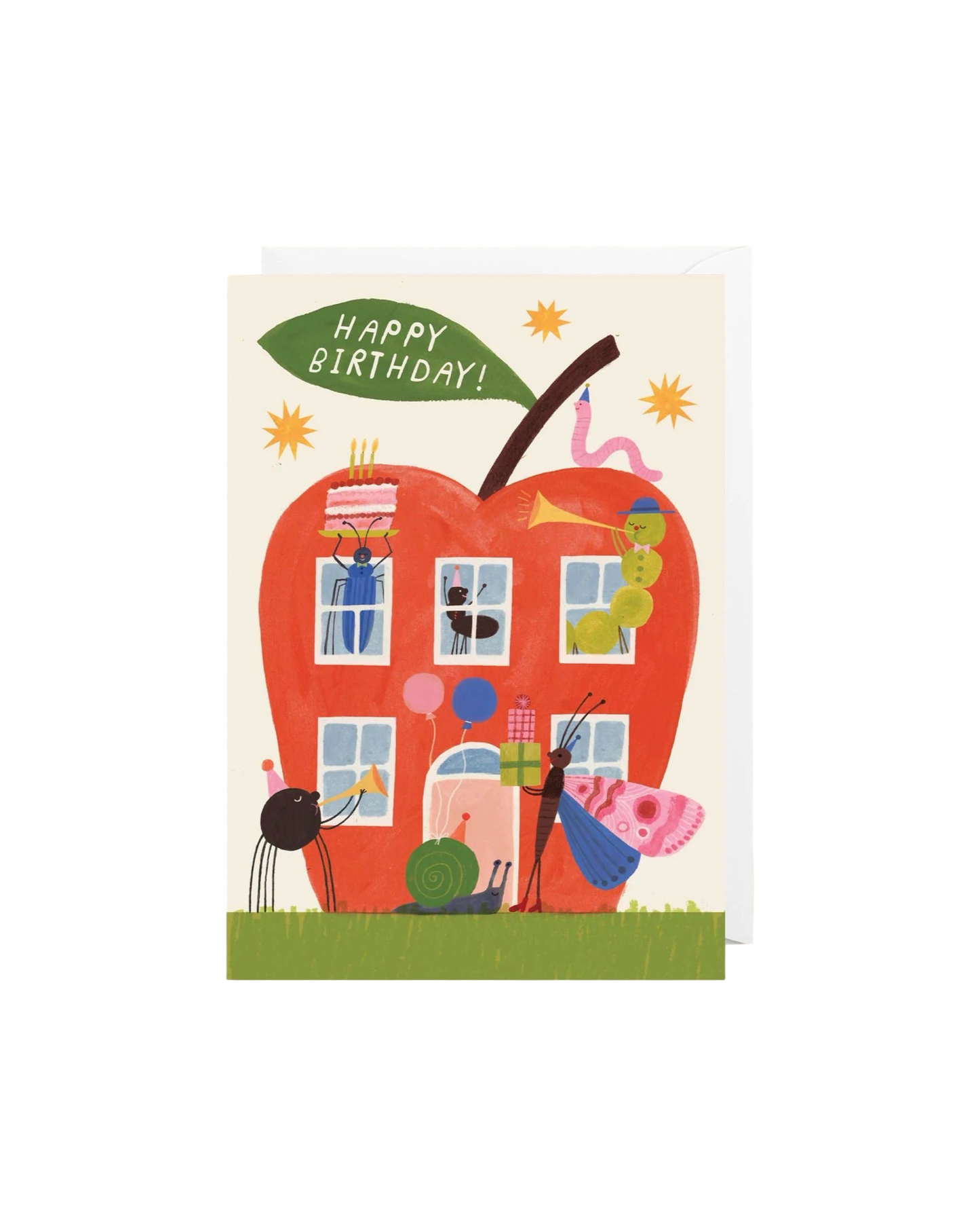 Apple Party Birthday Card