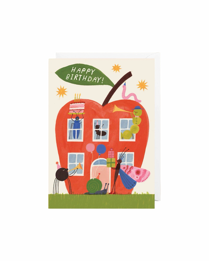 Apple Party Birthday Card